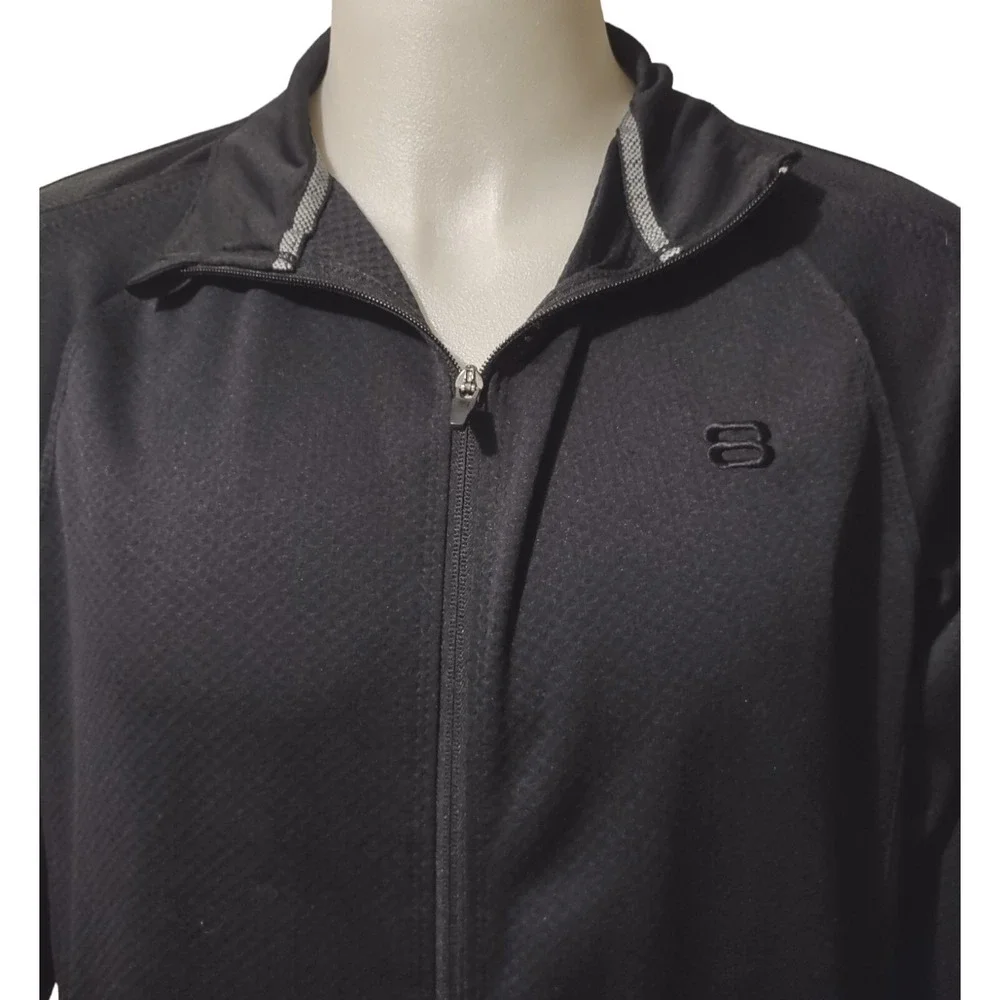 Layer 8 Jacket Medium Women M Athleisure Gorp Core Black Zip Up Qwick-Dry Sporty